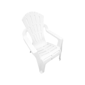 PLASTIC OUTDOOR COMFORT CHAIR - WHITE