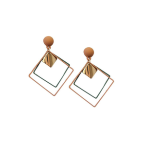 EARRINGS STYLE FE-  BRUN/ BLEU
