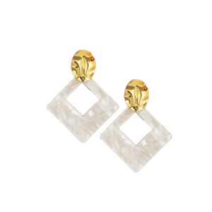 DROP EARRINGS FOR WOMEN- GOLD/ WHITE