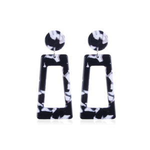 EARRINGS FOR WOMEN GIRLS- WHITE/BLACK