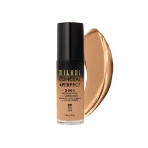 MILANI CONCEAL+ PERFECT 2-IN-1 FOUNDATION+ CONCEALER- TAN (1 FL. OZ.)