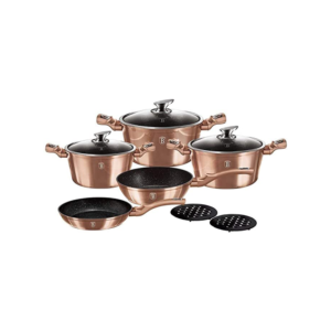 BERLINGER H. ROSE GOLD COOKING POT SET- 10PCS