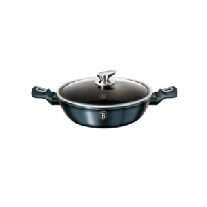 MARBLE COATING SHALLOW POT- 28CM