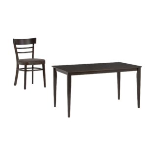 DINING TABLE- 6 CHAIRS+ TABLE- BROWN