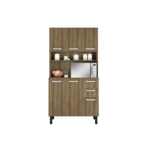 KITCHEN CABINET- 6 DOORS, 1 DRAWER 140CM- BROWN