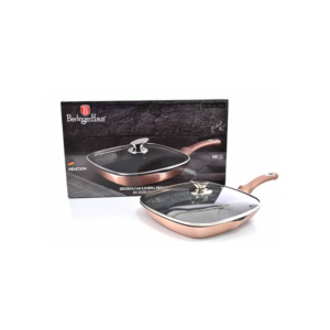 GRILL PAN WITH GLASS LID 28 CM BERLINGER HAUS- ROSE GOLD