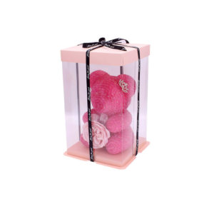 ARTIFICIAL FLOWER WITH STRASS MOUSSE OURS - PINK