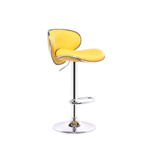 BREAKFAST BAR STOOLS SET LEATHERETTE EXTERIOR, ADJUSTABLE CHAIR, OFFICE CHAIR, (COLOR: YELLOW)