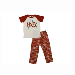 BOYS PAJAMA'S 2-8 WHITE/RED