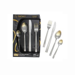CUTELERY SET BLACK PLATED IN CHINNY FINISH- 16 PCS