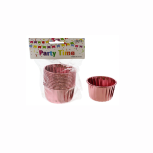 CAKE MOLD SET, SILVER ALUMINIUM PINK- 12PCS