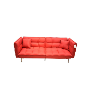 SOFA BED WITH PILLOW, SEATER- RED