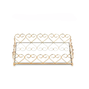 GODEN TRAY GLASS+ METAL 1.6KG/PC