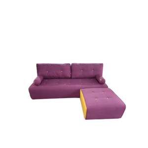 SOFA BED SEATER AND PILLOW- PURPLE
