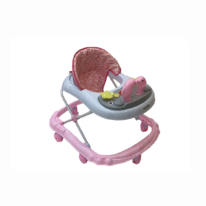 BABY WALKER, PINK/GREY LIGHT WITH MUSIC AND ADJUSTABLE HEIGHT WALKER FOR BABY
