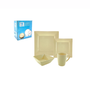 DINNERWARE SET, 16 PIECES, PLATE BOWL CUP