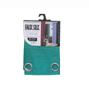 WINDOW CURTAIN FAUX SILK 1 PANEL- 54''*90''(137*228.5CM)-GREEN: