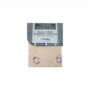 FAUX LINEN WINDOW CURTAIN 1 PANEL, 54''*90''(137*228.5CM)- CREAM