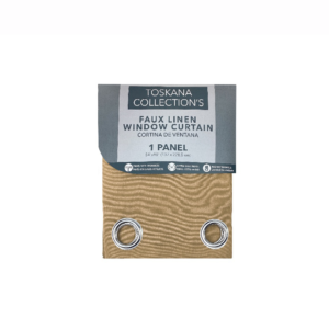 FAUX LINEN WINDOW CURTAIN 1 PANEL, 54''*90''(137*228.5CM)- BROWN