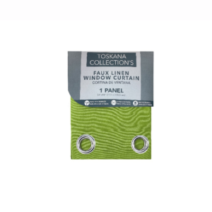 WINDOW CURTAIN FAUX LINEN 1 PANEL, 54''*90''(137*228.5CM)- GREEN