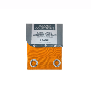ORANGE COLOUR 1 PANEL, FAUX LINEN CURTAIN WINDOW- 54''*90''(137*228.5CM)