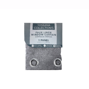 FAUX LINEN WINDOW CURTAIN 1 PANEL, 54''*90''(137*228.5CM)- GREY