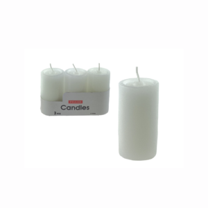 PILLAR CANDLE 3PCS- 40 MM