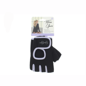 HALF FINGER FITNESS GLOVES- BLACK, M