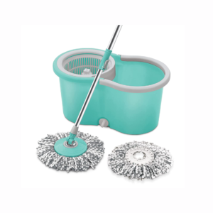 MILTON MICROFIBER WHEELY SPIN MOP, NEON BLUE