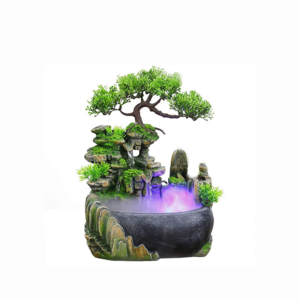 RELAXATION INDOOR FOUNTAIN, WATERFALL, MEDITATION ZEN INDOOR WATERFALL WITH AUTOMATIC PUMP, LIGHT WATERFALL FOR HOME, OFFICE, BEDROOM, OFFICE DECOR