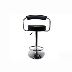 BLACK LEATHER BAR CHAIR