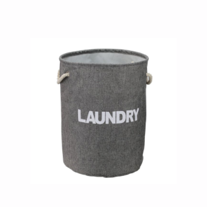 LAUNDRY HAMPER WITH HANDLES FOR CLOTHES AND TOYS, 15.75" * 15.75" * 19.69", GRAY