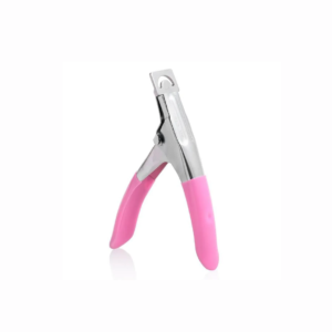 ACRYLIC COATED RUBBER HANDLE FALSE NAIL CLIPPER CUTTER CSISSOR EDGE SILVER TONE (Random Color