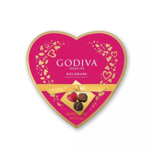 GODIVA VALENTINES GOLDMRK ASSORTED CHOCOLATE CREATIONS HEART- 3.3OZ