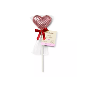VALENTINE'S HEART SHAPE CLASSIC MILK CHOCOLATE POP- 1.76OZ- FAVORITE DAY