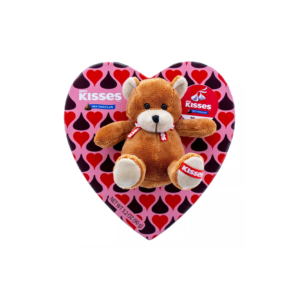 HERSHEY'S KISSES VALENTINES HEART BOX WITH BEAR PLUSH- 3.2OZ