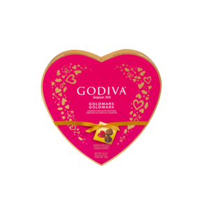 GODIVA VALENTINE'S DAY GOLDMARK ASSORTED CHOCOLATE HEART BOX- 5.25OZ, 149G