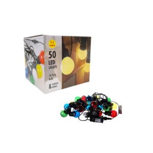 MULTI-COLOR GLOBE STRING LIGHTS 5CM 80 LEDS 6.65M INDOOR, OUTDOOR