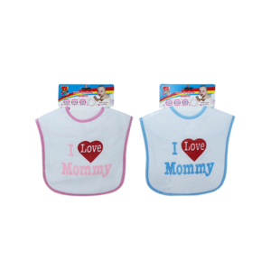 BABY KING I LOVE YOU MOMMY BIB 288 PCS, PINK/ BLUE