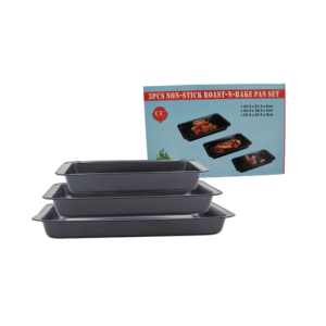 3PCS N0N-STICK ROAST-N-BAKE PAN SET