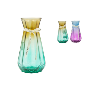 GLASS VASE WATER LIVING ROOM DECORATION, BLUE/PURPLE