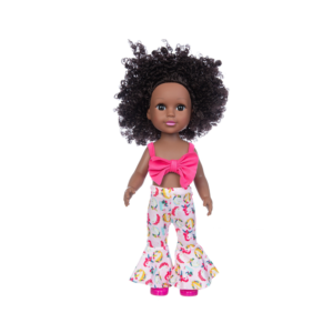 BLACK BABY GIRL DOLL CLOTHES SET WITH HEADBAND WASHABLE LIFELIKE AFRICAN DOLLS TOYS