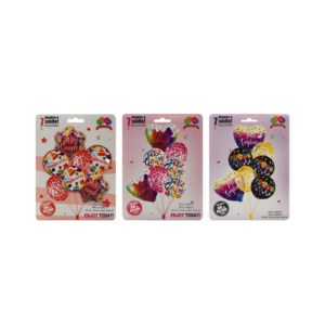 FELIZ COMPLEANOS BALLOON LOLIPOP- MULTICOLOR SET 7PCS