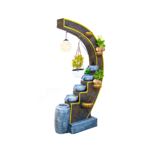 INDOOR RELAXATION DESKTOP FOUNTAIN WATERFALL, ZEN MEDITATION INDOOR WATERFALL WITH AUTOMATIC PUMP,ILLUMINATED WATERFALL FOR HOME, OFFICE BEDROOM DESK DECORATION