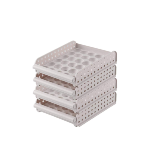 4-TIER 120 GRID EGG STORAGE TRAY, DRAWER TYPE STACKABLE EGG HOLDER, KITCHEN PLASTIC EGG STORAGE BOX