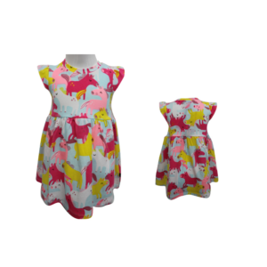 GIRL DRESS 6-24M- MULTICOLOR
