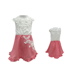 BABY DRESS- PINK/ WHITE