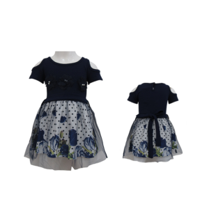 INFANT GIRL'S DRESS- BLUE NAVY