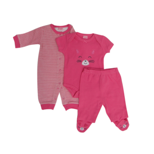 BABY GIRL 3 PIECES SET- PINK