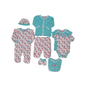 BABY GIRL'S 8PCS SETS- MULTICOLOR